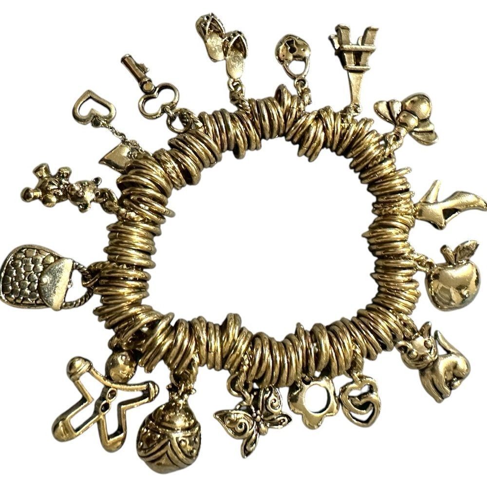 Stretch Charm Bracelet - Elegant & Unique Design Gold Charm Bracelet
